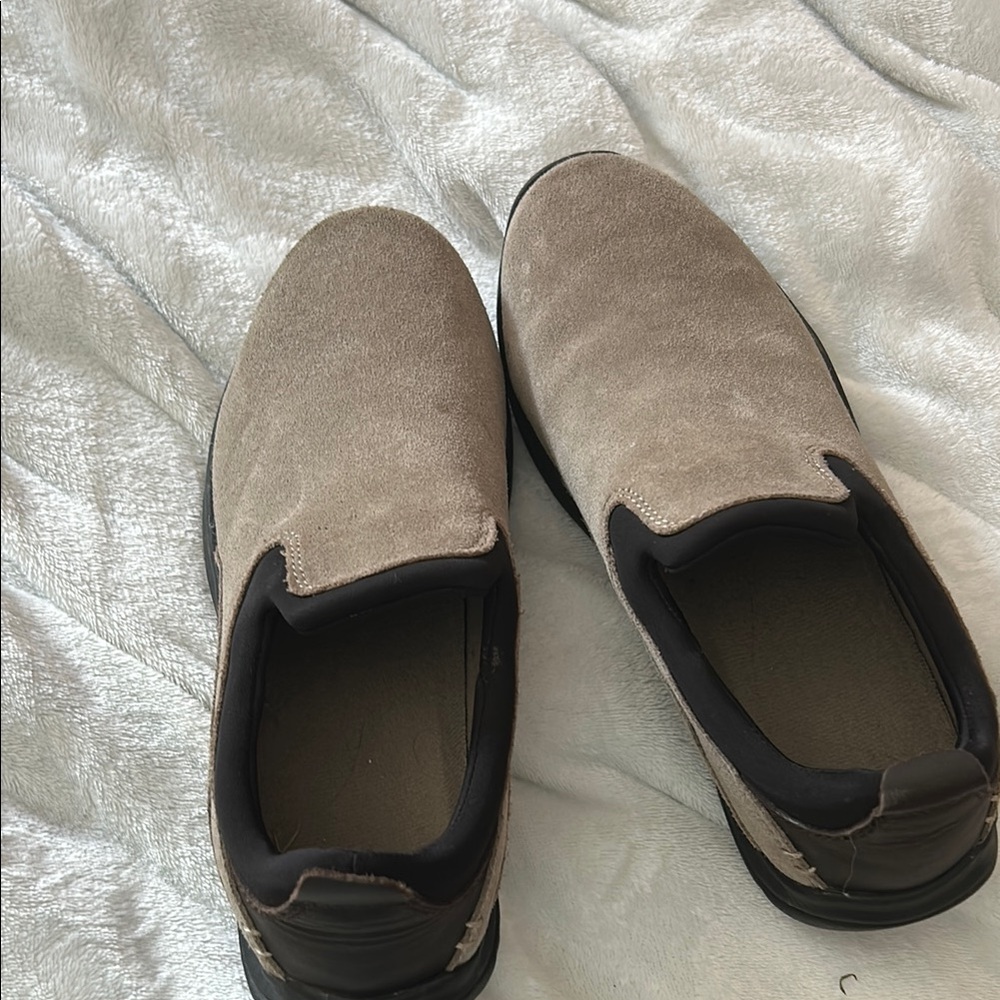 Men's Tan Suede Slip-On Shoes